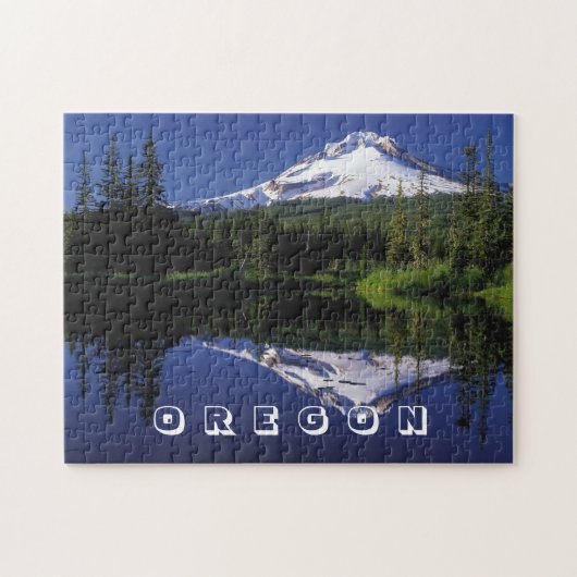 Mt. Hood, Oregon, Lake Reflection Scenic Foto Puzzle (Horizontal)