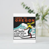 MT. HOOD OREGON - VINTAGE REISE POSTKARTE (Stehend Vorderseite)