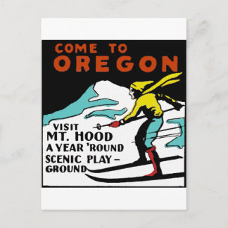 MT. HOOD OREGON - VINTAGE REISE POSTKARTE