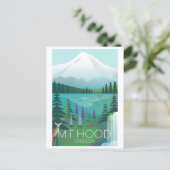 Mt. Hood Postkarte (Stehend Vorderseite)