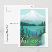 Mt. Hood Postkarte (Vorne/Hinten)