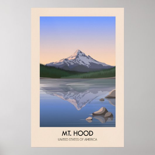 Mt Hood USA Reiseposter Poster (Vorne)