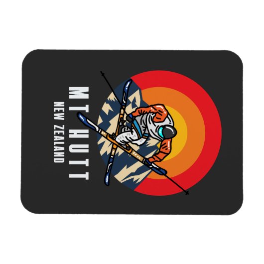 Mt Hutt Neuseeland Magnet (Horizontal)