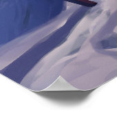Mt Hutt Neuseeland Snowboarden Reiseplakat Poster (Ecke)