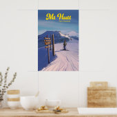 Mt Hutt Skigebiet Reiseplakat Poster (Küche)