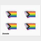 MT Ich glaube an den Fortschritt Ovaler Aufkleber (Blatt)