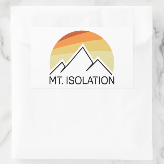 Mt. Isolation Neues Hampshire Retro Rechteckiger Aufkleber (Tasche)