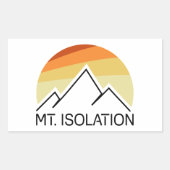 Mt. Isolation Neues Hampshire Retro Rechteckiger Aufkleber (Vorderseite)