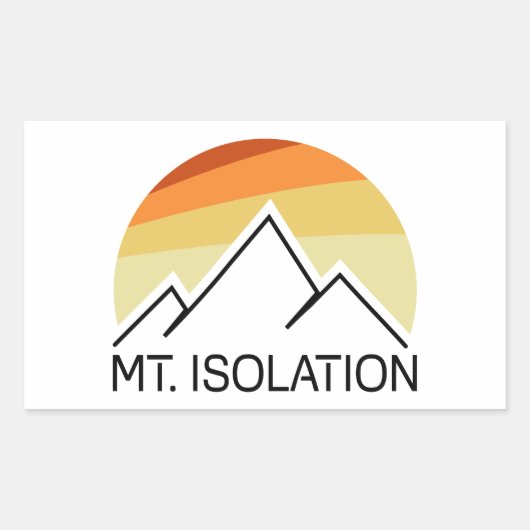 Mt. Isolation Neues Hampshire Retro Rechteckiger Aufkleber (Vorderseite)
