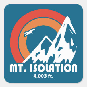 Mt. Isolation New Hampshire Sun Eagle Quadratischer Aufkleber