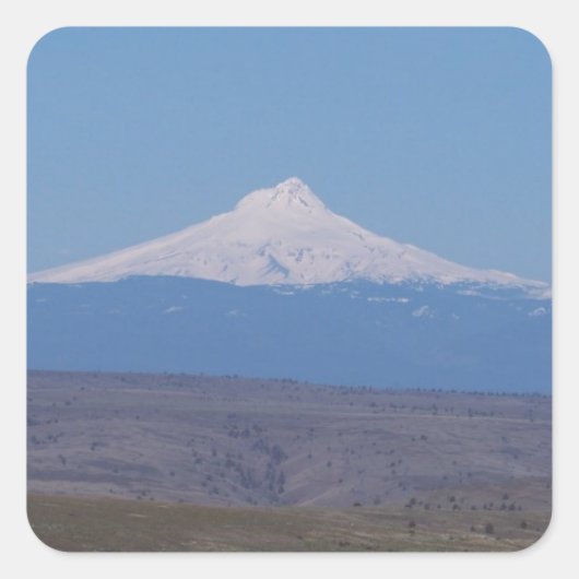 Mt. Jefferson Quadratischer Aufkleber (Vorderseite)