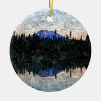 Mt-Junggeselle, Oregon, an der Dämmerung Keramikornament