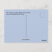 Mt Kahuzi Demokratische Republik Kongo Postkarte (Rückseite)