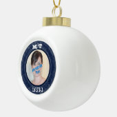 MT Keepake Ornament! Dein Foto! Keramik Kugel-Ornament (Rechts)