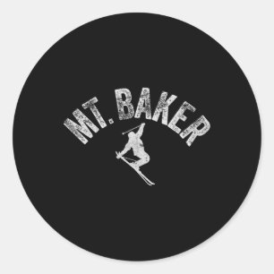 Mt Ker Ski Mount Ker Washington Skifahren Cool Win Runder Aufkleber