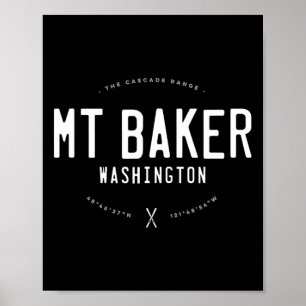 Mt. Ker Washington Grafik Abgenutzt Vintage Skifah Poster