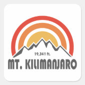 Mt. Kilimanjaro Quadratischer Aufkleber (Vorderseite)