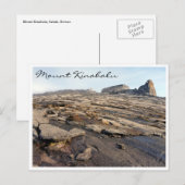 mt kinabalu felsig postkarte (Vorne/Hinten)