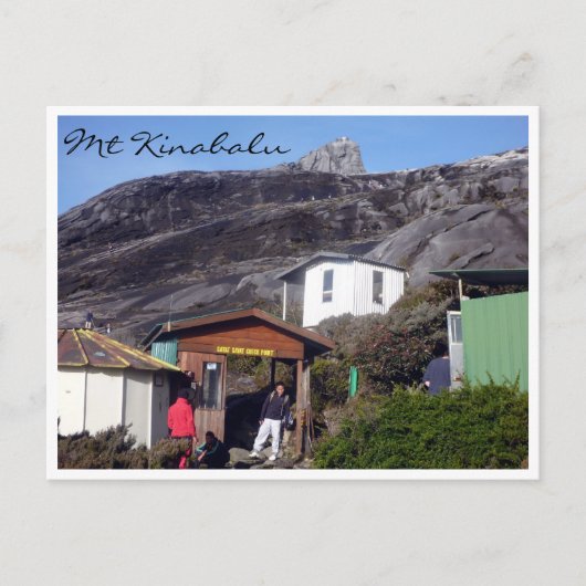 mt Kinabalu Prüfpunkt Postkarte (Vorderseite)