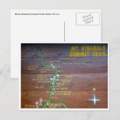 mt Kinabalu Wegweiser Postkarte (Vorne/Hinten)