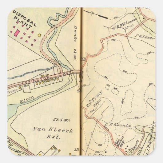 Mt. Kisco, New York 2 Quadratischer Aufkleber (Vorderseite)