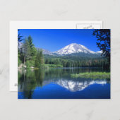 Mt. Lassen rises above Manzanita Lake Postkarte (Vorne/Hinten)