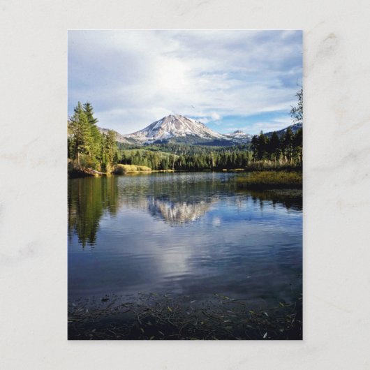 Mt. Lassen vom Manzanita Lake Postkarte (Vorderseite)