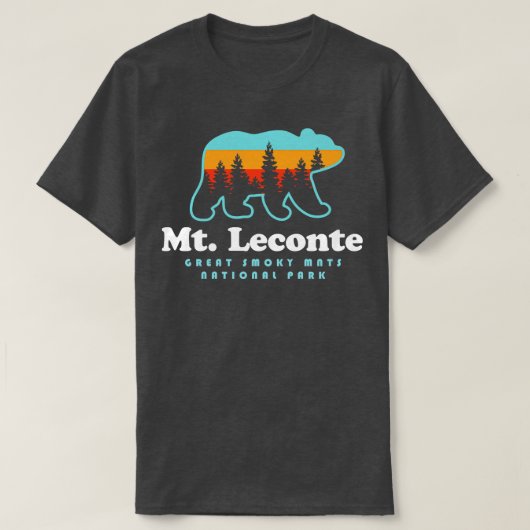 Mt Leconte Great Smoky Mountains Bären T-Shirt (Design vorne)