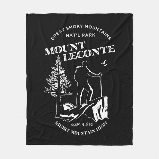 Mt Leconte Great Smoky Mountains Fleecedecke (Vorderseite)