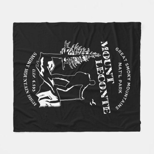 Mt Leconte Great Smoky Mountains Fleecedecke (Vorderseite (Horizontal))