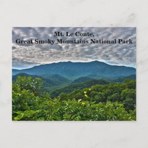 Mt. LeConte Smoky Mountains Nationalpark Postkarte