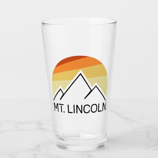 Mt. Lincoln New Hampshire Retro Glas (Vorderseite)