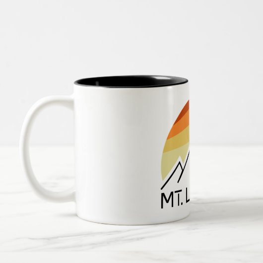 Mt. Lincoln New Hampshire Retro Zweifarbige Tasse (Links)