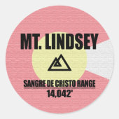 Mt. Lindsey Runder Aufkleber (Vorderseite)