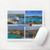 MT Malta - Industriezone Valletta im Seeverkehr - Mousepad (Mit Mouse)
