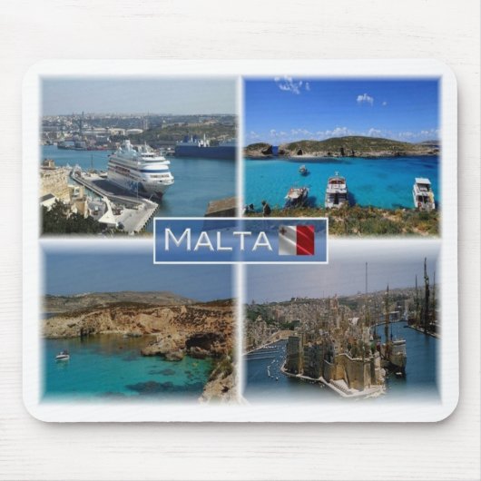 MT Malta - Industriezone Valletta im Seeverkehr - Mousepad (Vorne)