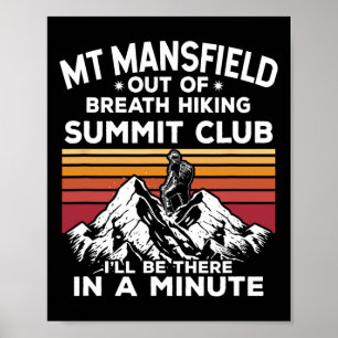Mt Mansfield außer Atem Wanderung Gipfel Ich werde Poster
