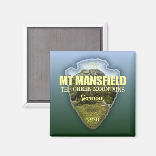Mt Mansfield (Pfeilspitzen) Magnet (Vorderseite/Rückseite)
