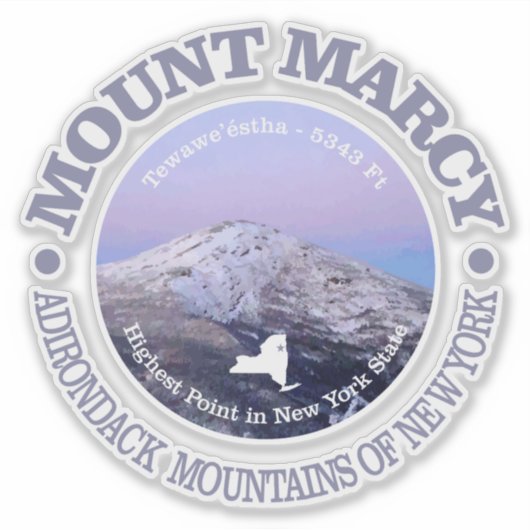 Mt Marcy Aufkleber (Vorderseite)