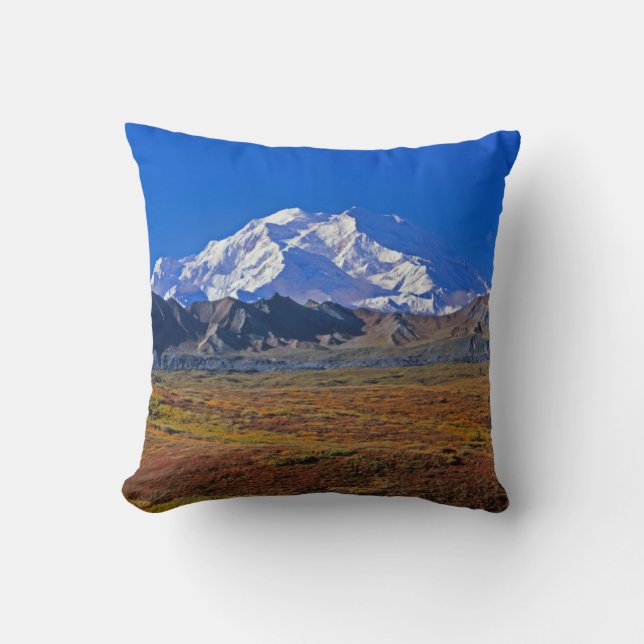 Mt. McKinley Denali Nationalpark , Alaska Kissen (Vorderseite)