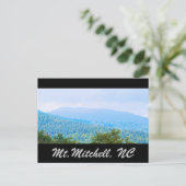 Mt. Mitchell NC Postkarte (Stehend Vorderseite)