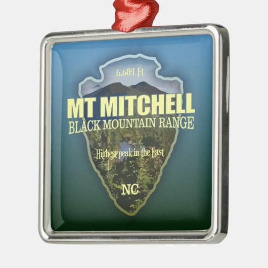 Mt Mitchell (Pfeilspitzen) Ornament Aus Metall (Links)