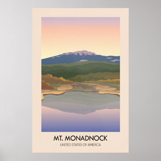 Mt Monadnock USA Reiseplakat Poster (Vorne)