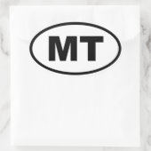 MT Montana Ovaler Aufkleber (Tasche)