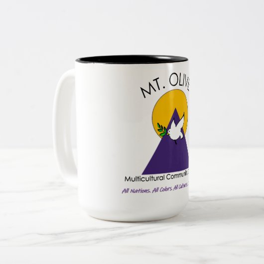 Mt. Oliven-Zweitoner-Tasse Zweifarbige Tasse (Vorderseite Links)