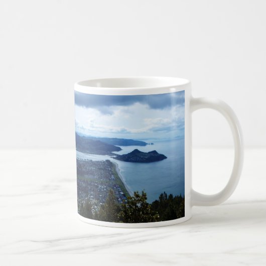 Mt Paku & Pauanui vom Gipfel des Pauanui Kaffeetasse (Rechts)