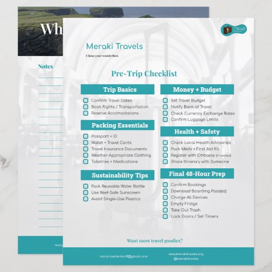 MT Pre-Trip Checkliste (Vorne/Hinten)