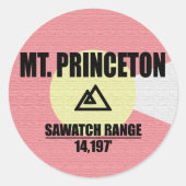 Mt. Princeton Runder Aufkleber (Vorderseite)