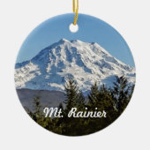 Mt. Rainier Andenken Keramik Ornament (Vorne)