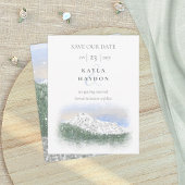 Mt Rainier, Falling Snow Wedding Save the Date Einladung